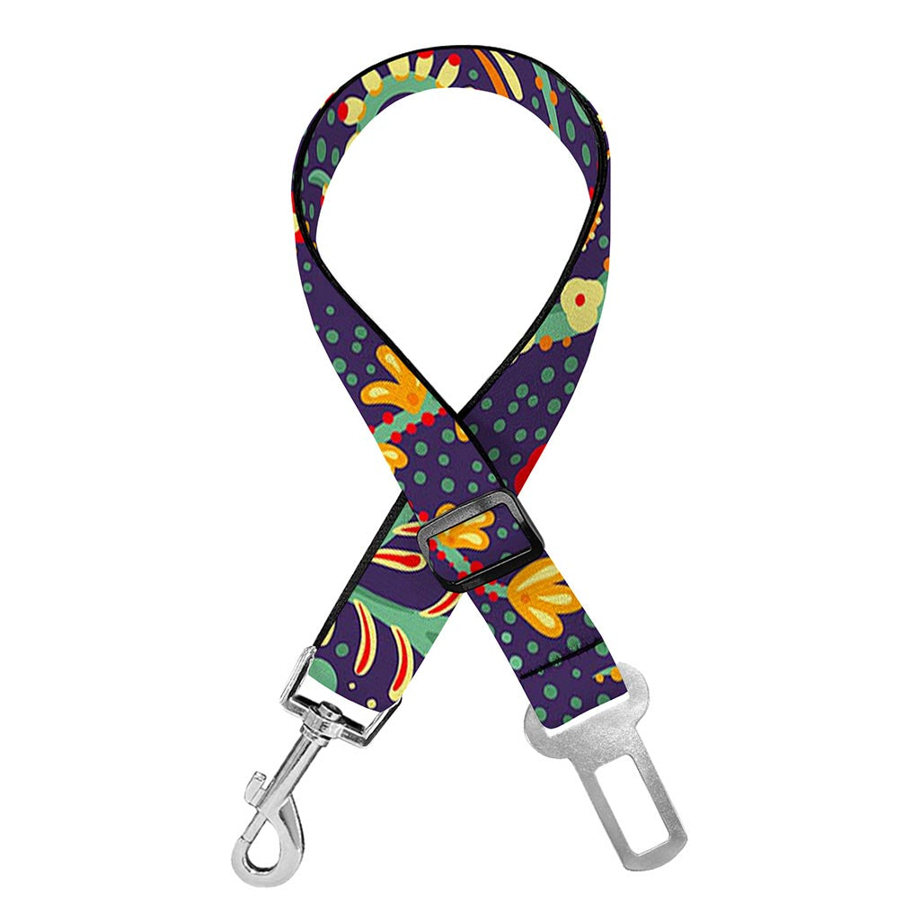 Mandala Floral Bohemian Pattern Print Dog Seat Belt