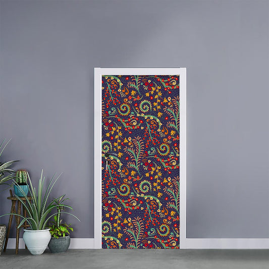 Mandala Floral Bohemian Pattern Print Door Sticker
