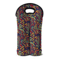 Mandala Floral Bohemian Pattern Print Double Neoprene Wine Tote