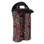 Mandala Floral Bohemian Pattern Print Double Neoprene Wine Tote