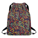 Mandala Floral Bohemian Pattern Print Drawstring Backpack