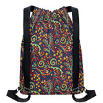 Mandala Floral Bohemian Pattern Print Drawstring Backpack