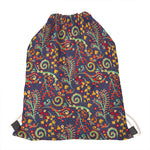 Mandala Floral Bohemian Pattern Print Drawstring Bag