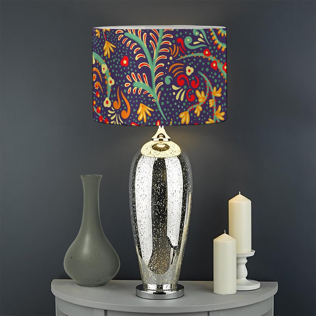 Mandala Floral Bohemian Pattern Print Drum Lamp Shade