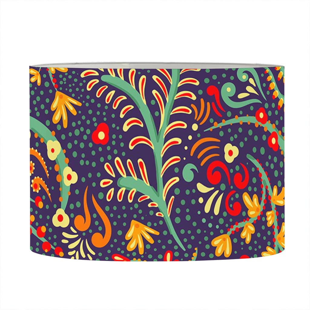 Mandala Floral Bohemian Pattern Print Drum Lamp Shade
