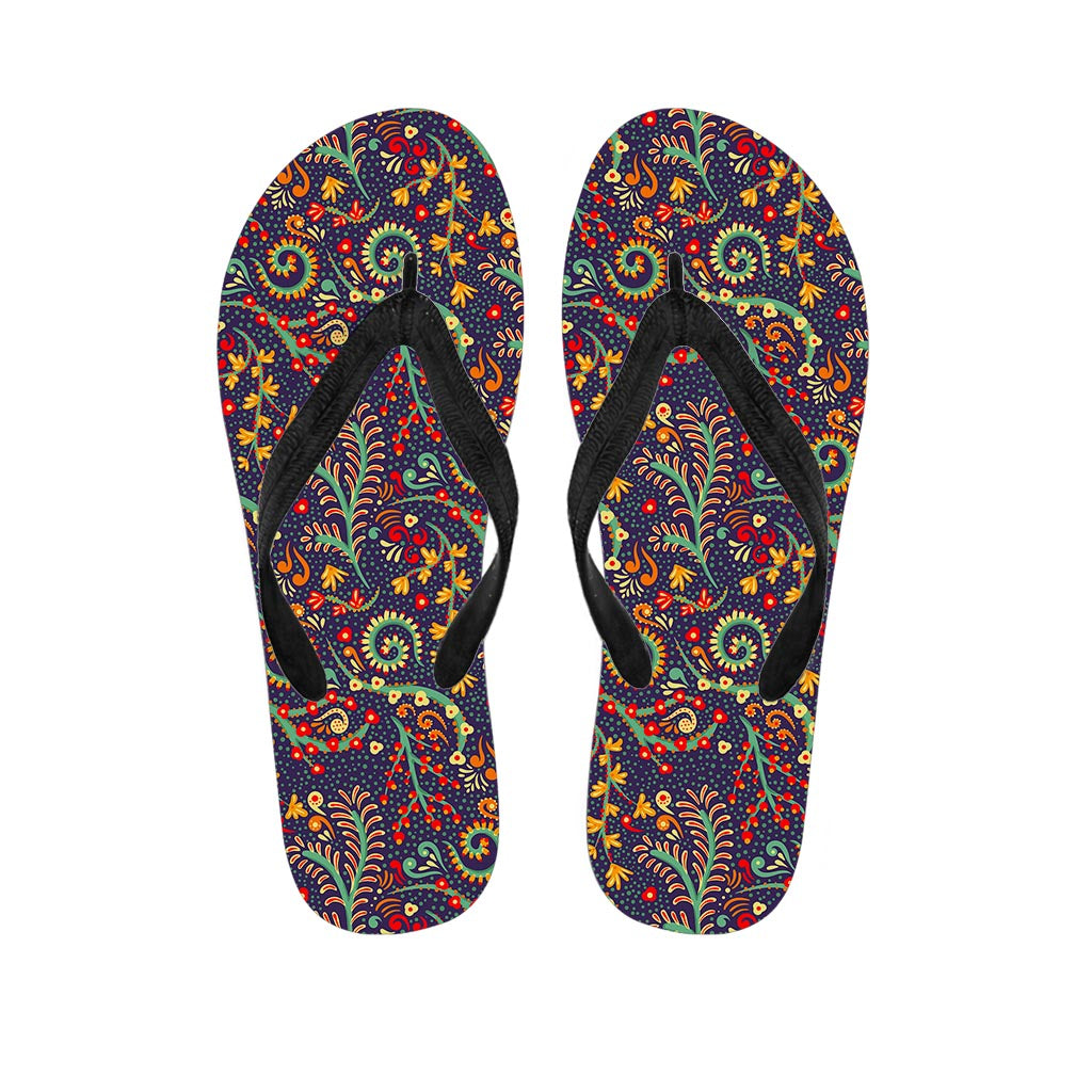 Mandala Floral Bohemian Pattern Print Flip Flops