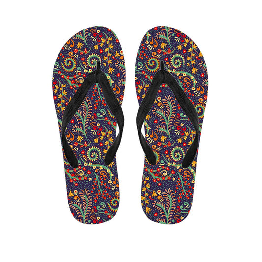 Mandala Floral Bohemian Pattern Print Flip Flops