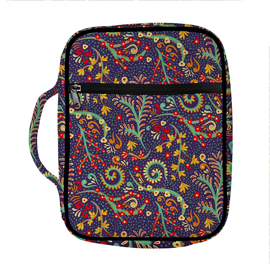Mandala Floral Bohemian Pattern Print Front Pocket Bible Bag