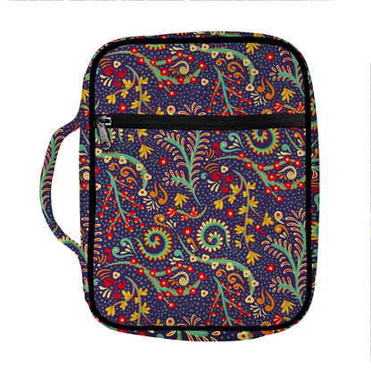 Mandala Floral Bohemian Pattern Print Front Pocket Bible Bag