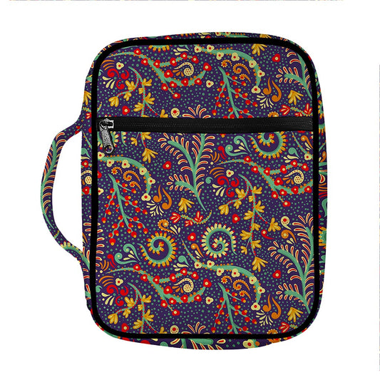 Mandala Floral Bohemian Pattern Print Front Pocket Bible Bag