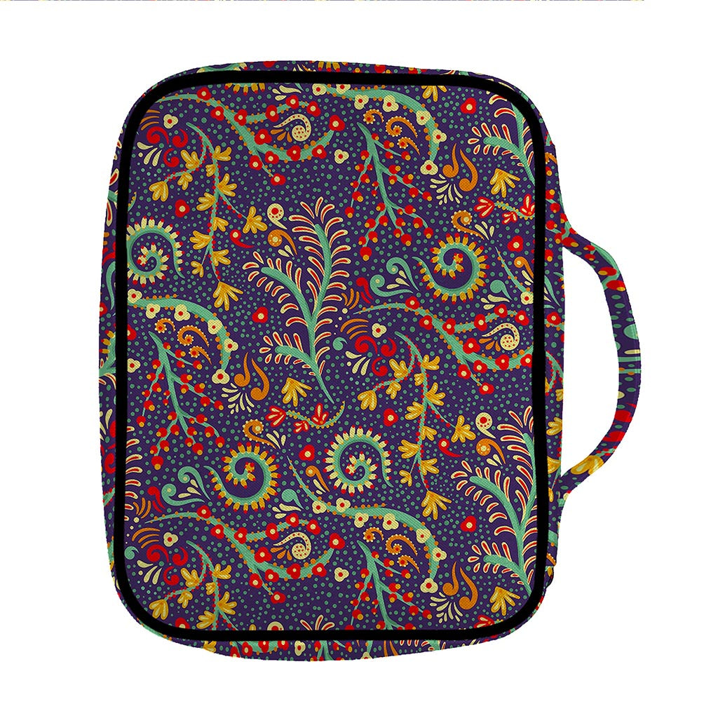 Mandala Floral Bohemian Pattern Print Front Pocket Bible Bag