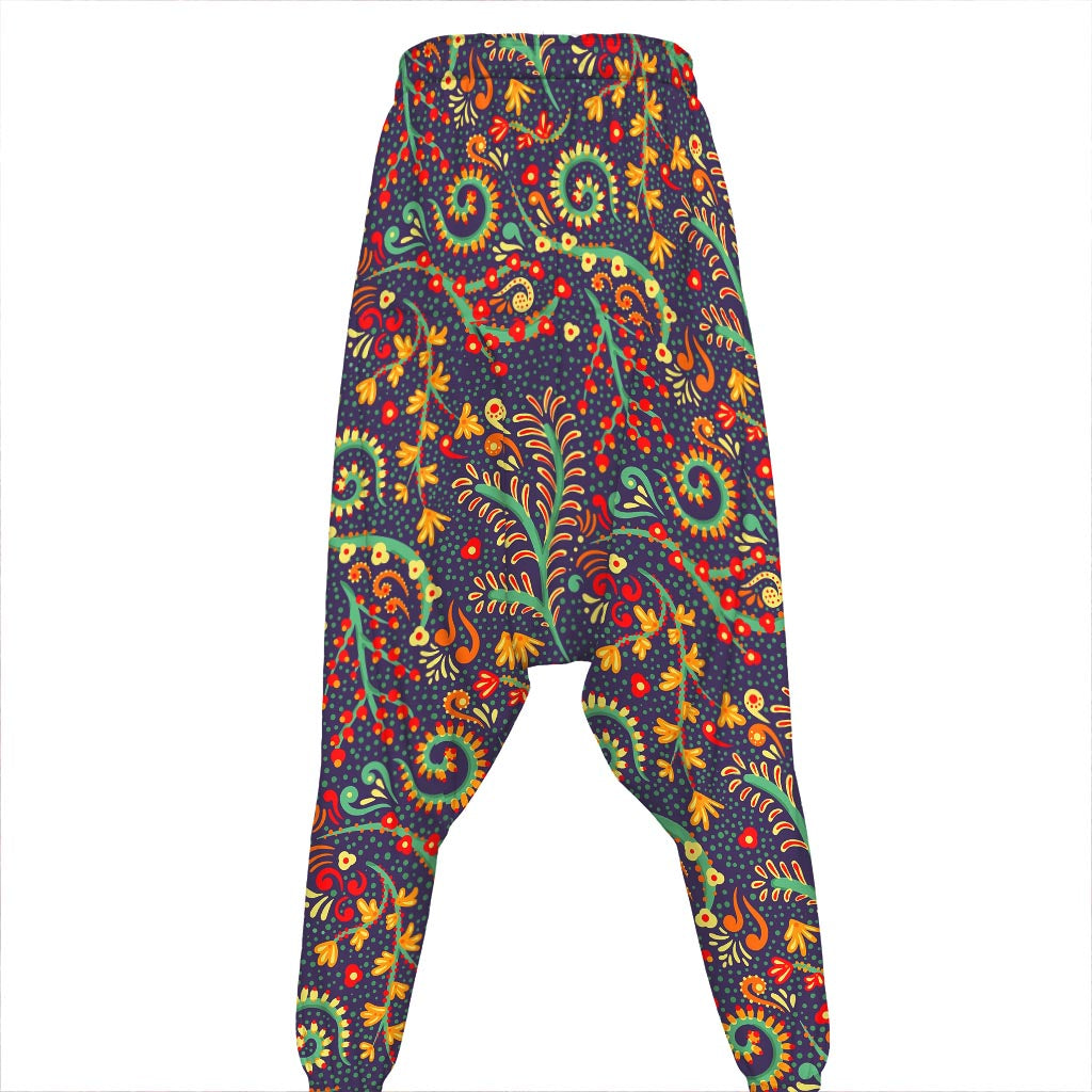 Mandala Floral Bohemian Pattern Print Hammer Pants