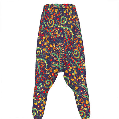 Mandala Floral Bohemian Pattern Print Hammer Pants