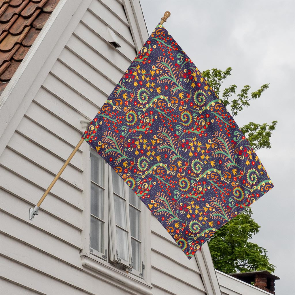 Mandala Floral Bohemian Pattern Print House Flag