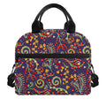 Mandala Floral Bohemian Pattern Print Insulated Lunch Bag