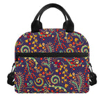 Mandala Floral Bohemian Pattern Print Insulated Lunch Bag