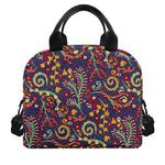 Mandala Floral Bohemian Pattern Print Insulated Lunch Bag