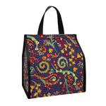 Mandala Floral Bohemian Pattern Print Insulated Lunch Tote