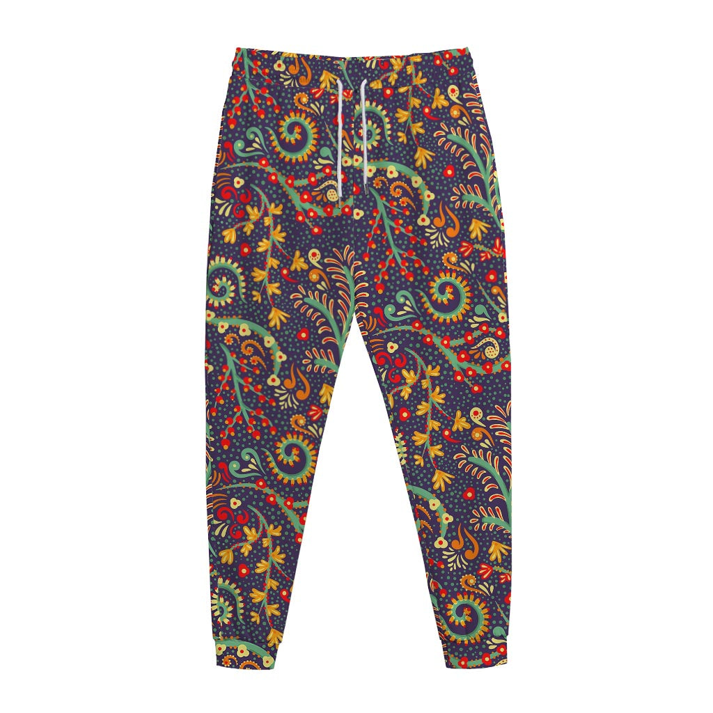 Mandala Floral Bohemian Pattern Print Jogger Pants