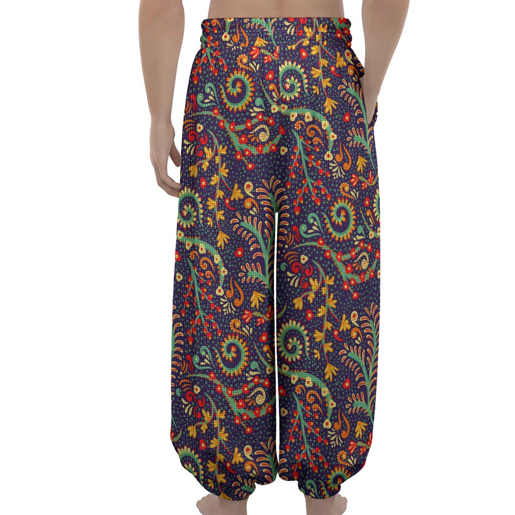 Mandala Floral Bohemian Pattern Print Lantern Pants