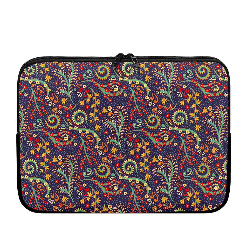 Mandala Floral Bohemian Pattern Print Laptop Sleeve