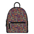 Mandala Floral Bohemian Pattern Print Leather Backpack