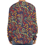 Mandala Floral Bohemian Pattern Print Long Sleeve Baseball Jersey