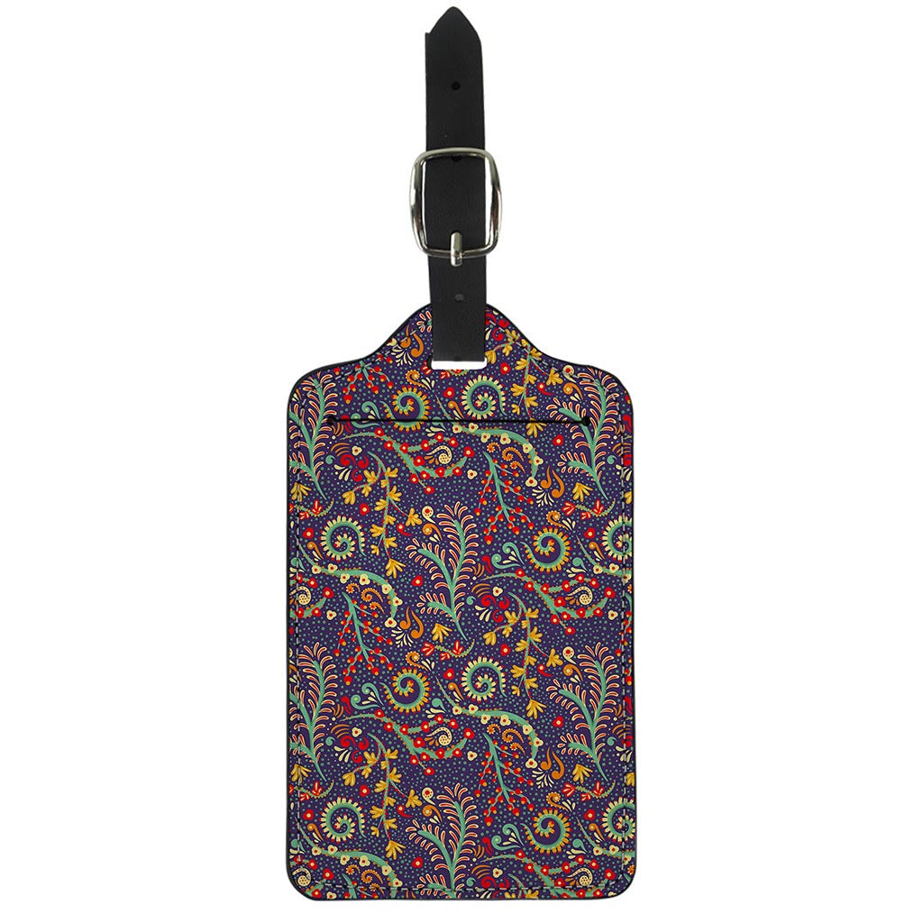 Mandala Floral Bohemian Pattern Print Luggage Tag