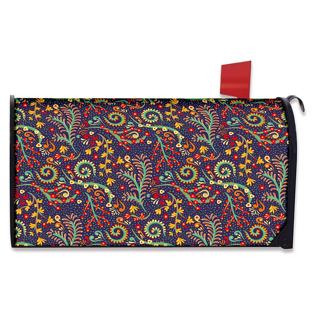 Mandala Floral Bohemian Pattern Print Mailbox Cover