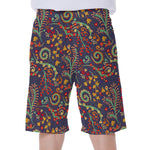 Mandala Floral Bohemian Pattern Print Men's Beach Shorts