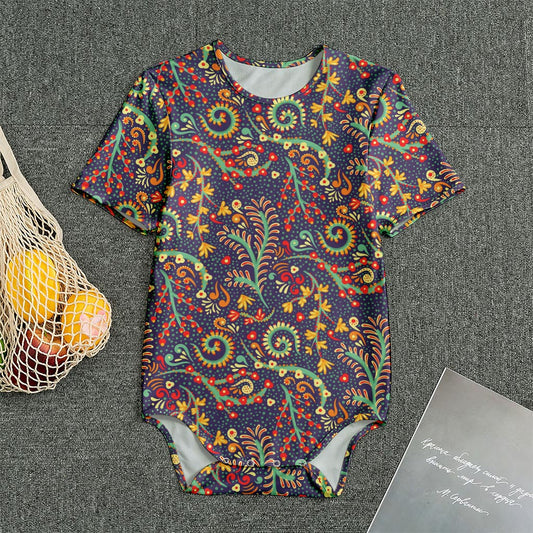 Mandala Floral Bohemian Pattern Print Men's Bodysuit