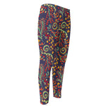 Mandala Floral Bohemian Pattern Print Men's Compression Pants