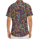Mandala Floral Bohemian Pattern Print Men's Deep V-Neck Shirt