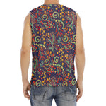 Mandala Floral Bohemian Pattern Print Men's Fitness Tank Top