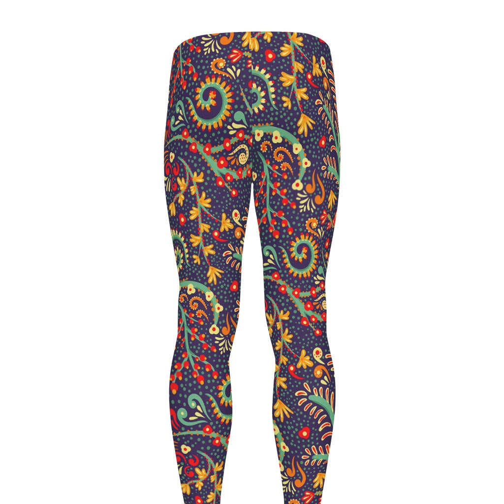 Mandala Floral Bohemian Pattern Print Men's leggings