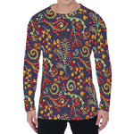 Mandala Floral Bohemian Pattern Print Men's Long Sleeve T-Shirt