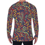 Mandala Floral Bohemian Pattern Print Men's Long Sleeve T-Shirt
