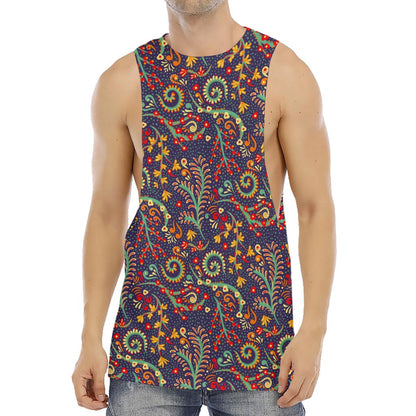 Mandala Floral Bohemian Pattern Print Men's Muscle Tank Top