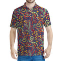 Mandala Floral Bohemian Pattern Print Men's Polo Shirt
