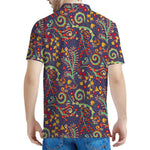 Mandala Floral Bohemian Pattern Print Men's Polo Shirt