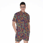 Mandala Floral Bohemian Pattern Print Men's Rompers