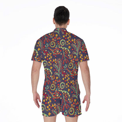 Mandala Floral Bohemian Pattern Print Men's Rompers
