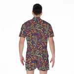 Mandala Floral Bohemian Pattern Print Men's Rompers