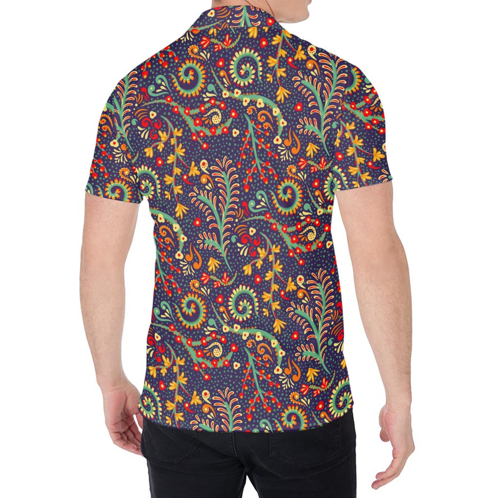 Mandala Floral Bohemian Pattern Print Men's Shirt