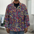 Mandala Floral Bohemian Pattern Print Men's Shirt Jacket