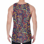 Mandala Floral Bohemian Pattern Print Men's Velvet Tank Top