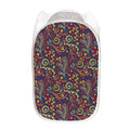 Mandala Floral Bohemian Pattern Print Mesh Laundry Hamper