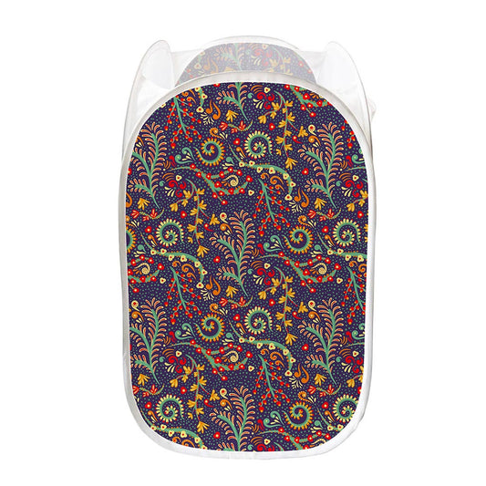 Mandala Floral Bohemian Pattern Print Mesh Laundry Hamper