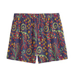 Mandala Floral Bohemian Pattern Print Mesh Shorts
