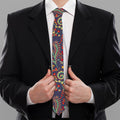 Mandala Floral Bohemian Pattern Print Necktie